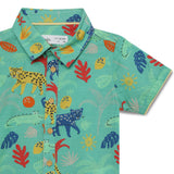 Baby Boys Collar Neck Half Sleeve Printed Shirt