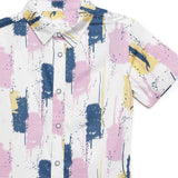 Kid Boys Collar Neck Half Sleeve Printed Shirt