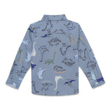 Baby Boys Collar Neck Roll up Sleeve Exclusive Shirt