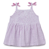 Baby Girls Gingham Checks Spaghetti Top With Bloomer Shorts 2pcs Set