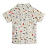 Baby Boys Safari Collar Neck Shirt With Shorts(2pcs Co-ord Set)