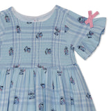 Baby Girls Round Neck with Flutter Sleeve Dress
