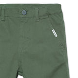 Kid Boys Solid Twill Green Bermuda