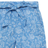 Baby Girls Self Tie Up Waist Printed Shorts