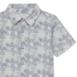 Kid Boys Collar Neck Half Sleeve Printed Shirt