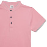 Kid Boys Henley Neck Half Sleeve T-Shirt