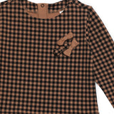 Girls Round Neck with Full Sleeve checks Dress