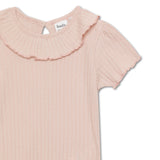 Baby Girls Frill Neck Half Sleeve Top