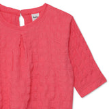 Kid Girls Round Neck Textured Short Top