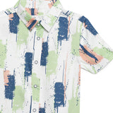 Kid Boys Collar Neck Half Sleeve Printed Shirt