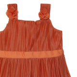 Girls Sleeveless Pleated Corsage Dress