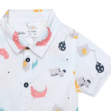 Baby Boys Collar Neck Half Sleeve Printed Shirt