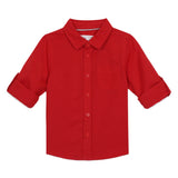 Baby Boys Collar Neck Roll Up Sleeve Shirt with Bow Tie, Waist Coat And Pant Set(4pcs pack)