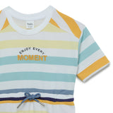 Kid Girls Striped Graphic Dress