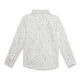 Kid Boys Collar Neck Roll Up Sleeve Shirt