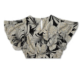 Kid Girls Flutter Sleeve Cropped Top