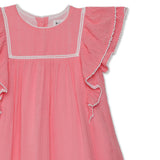 Girls Round Neck Butterfly Sleeve Dress