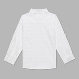 Baby Boys Collar Neck Roll Up Sleeve Shirt