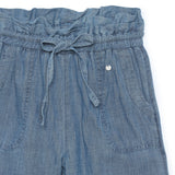 Kid Girls Blue High Waist Jogger Denim Pant