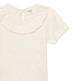 Baby Girls Frill Neck Half Sleeve Top