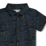 Baby Boys Collar Neck Half Sleeve Printed Shirt