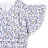 Kid Girls V Neck Flutter Sleeve Cropped Top