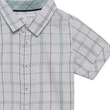 Baby Boys Collar Neck Half Sleeve Checks Shirt