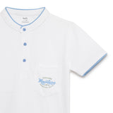 Kid Boys Grandad Neck Half Sleeve T-Shirt