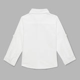 Baby Boys Collar Neck Roll Up Sleeve Shirt