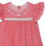 Girls Round Neck Butterfly Sleeve Dress