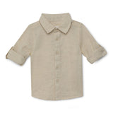 Baby Boys Collar Neck Roll Up Sleeve Shirt