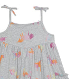 Baby Girls Spaghetti Printed Dress With Head Band(2pcs set)