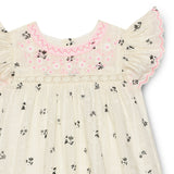 Girls Round Neck Frill Sleeve Dress
