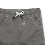 Baby Boys Twill Solid Grey Shorts