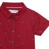 Baby Boys Collar Neck Half Sleeve Printed Shirt