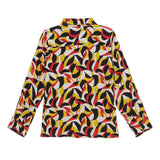 Kids Boys Collar Neck Roll Up Sleeve Printed Viscose Shirt