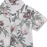 Kid Boys Safari Collar Neck Half Sleeve Printed Shirt