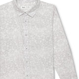 Kid Boys Collar Neck Roll Up Sleeve Shirt