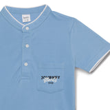Kid Boys Grandad Neck Half Sleeve T-Shirt