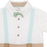 Baby Boys Collar Neck Half Sleeve Playsuit