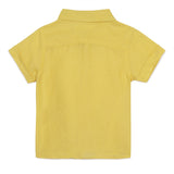 Baby Boys Collar Neck Half Sleeve Shirt And Suspender Shorts