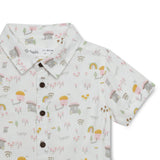 Baby Boys Collar Neck Half Sleeve Printed Shirt