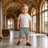 Baby Boys Green Shorts