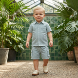 Baby Boys Shirt With Cargo Shorts (Co-ord 2Pcs Set)