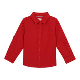 Baby Boys Collar Neck Roll Up Sleeve Shirt with Bow Tie, Waist Coat And Pant Set(4pcs pack)