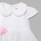 Baby Girls White Party Wear Set-4pcs Gift Set
