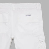 Kid Boys Solid Twill White Cargo Bermuda