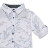 Baby Boys Collar Neck Roll up Sleeve Exclusive Shirt