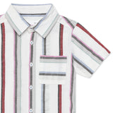 Boys Collar Neck Half Sleeve Shirt With Shorts(2pcs co-ord set)