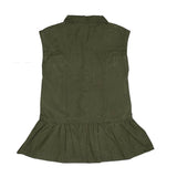 Girls Collar Neck Kimono Sleeve Short Dress